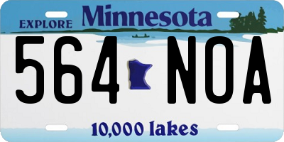 MN license plate 564NOA