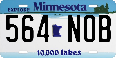 MN license plate 564NOB