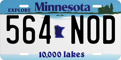 MN license plate 564NOD