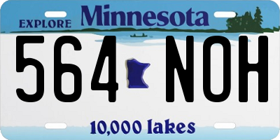 MN license plate 564NOH