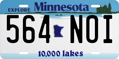 MN license plate 564NOI