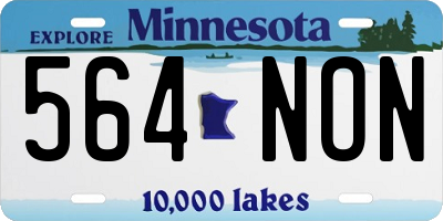 MN license plate 564NON