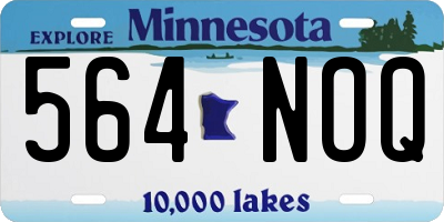 MN license plate 564NOQ