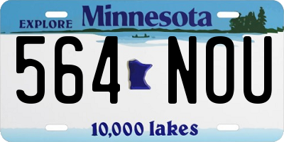 MN license plate 564NOU