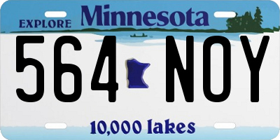 MN license plate 564NOY