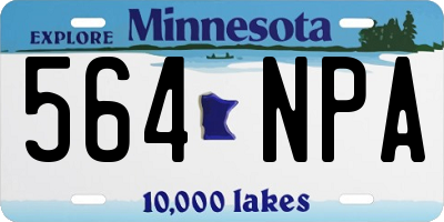 MN license plate 564NPA