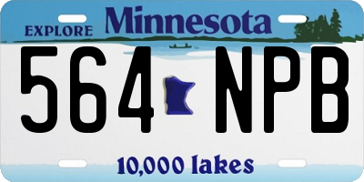 MN license plate 564NPB
