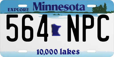 MN license plate 564NPC