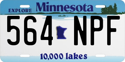 MN license plate 564NPF