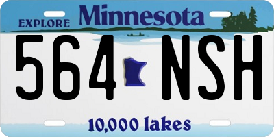 MN license plate 564NSH