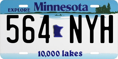 MN license plate 564NYH