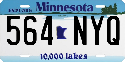 MN license plate 564NYQ