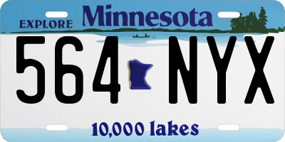 MN license plate 564NYX