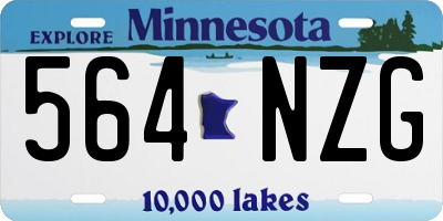MN license plate 564NZG
