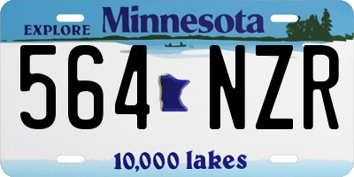 MN license plate 564NZR