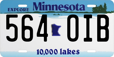 MN license plate 564OIB