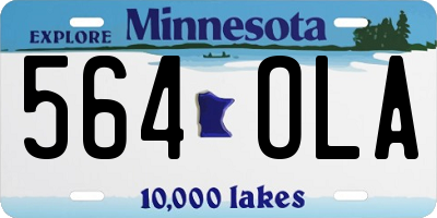 MN license plate 564OLA