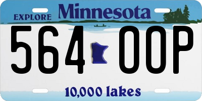 MN license plate 564OOP