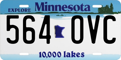 MN license plate 564OVC