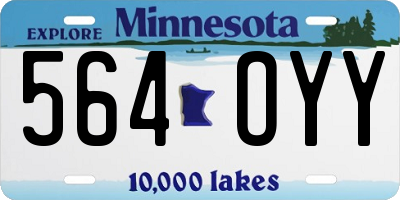 MN license plate 564OYY