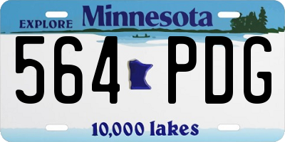 MN license plate 564PDG