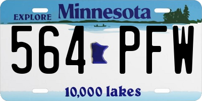 MN license plate 564PFW