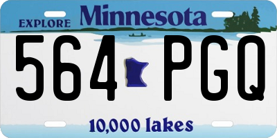 MN license plate 564PGQ