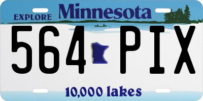 MN license plate 564PIX