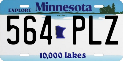 MN license plate 564PLZ