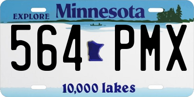 MN license plate 564PMX