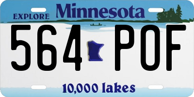 MN license plate 564POF