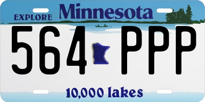 MN license plate 564PPP