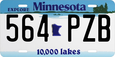 MN license plate 564PZB