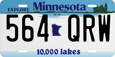 MN license plate 564QRW