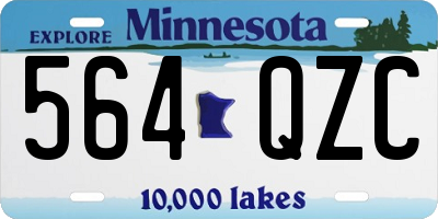 MN license plate 564QZC