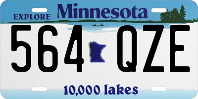 MN license plate 564QZE