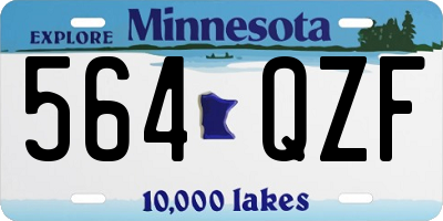 MN license plate 564QZF