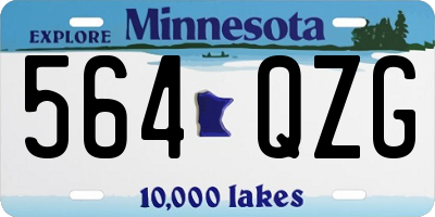 MN license plate 564QZG