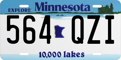 MN license plate 564QZI