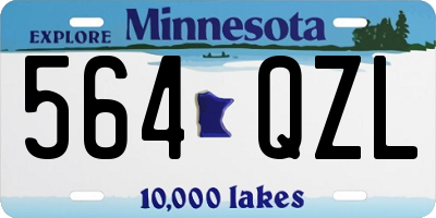 MN license plate 564QZL