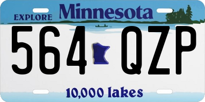 MN license plate 564QZP