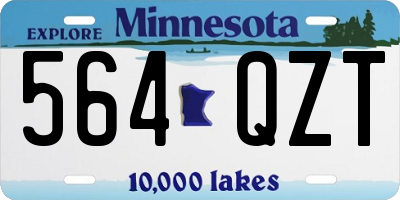 MN license plate 564QZT