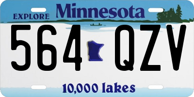 MN license plate 564QZV