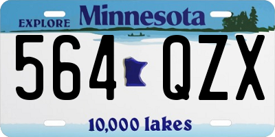 MN license plate 564QZX