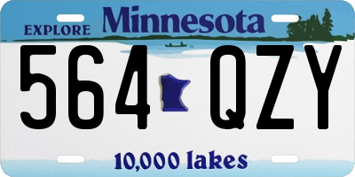 MN license plate 564QZY
