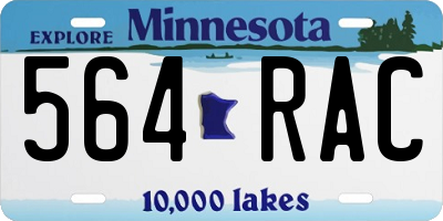 MN license plate 564RAC