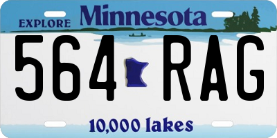 MN license plate 564RAG