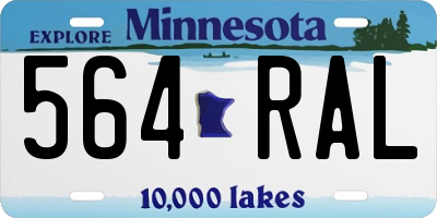 MN license plate 564RAL