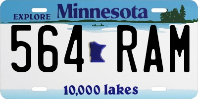 MN license plate 564RAM