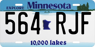 MN license plate 564RJF